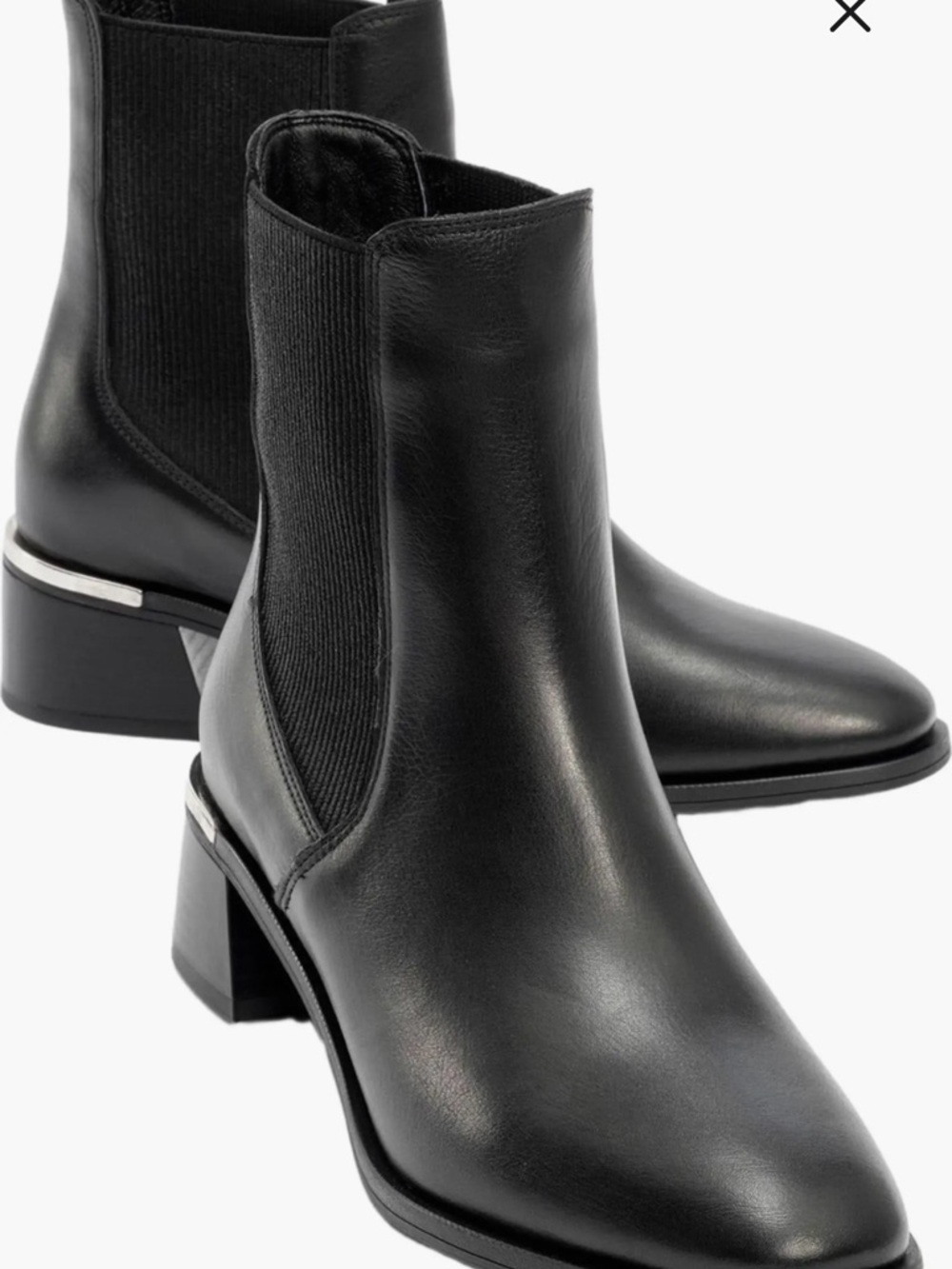 Spring Black Leather Chelsea Ankle Boots from Forever & Always size 8.5